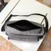 PRADA Men's Dark Gray Re-Nylon Crossbody Messenger Bag with Detachable Pouch – Iconic Triangle Logo Adjustable Strap #B58749