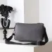 PRADA Men's Dark Gray Re-Nylon Crossbody Messenger Bag with Detachable Pouch – Iconic Triangle Logo Adjustable Strap #B58749