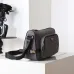 PRADA Men's Dark Gray Re-Nylon Crossbody Messenger Bag with Detachable Pouch – Iconic Triangle Logo Adjustable Strap #B58749