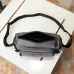 PRADA Men's Dark Gray Re-Nylon Crossbody Messenger Bag with Detachable Pouch – Iconic Triangle Logo Adjustable Strap #B58749