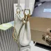 Prada 1BC261 2025 Autumn/Winter Retro Shoulder Bag - Black & White Top Version with Chain Detail #B59496