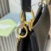 Prada 1BC261 2025 Autumn/Winter Retro Shoulder Bag - Black & White Top Version with Chain Detail #B59496
