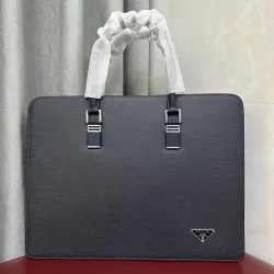 Prada Men's Leather Business Briefcase Handbag 39296 | Size 39-29-6 #A69497