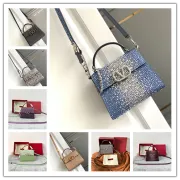 Valentino 1996 VSling Mini Crystal Handbag VLogo Magnetic Closure Crossbody Bag #A67483