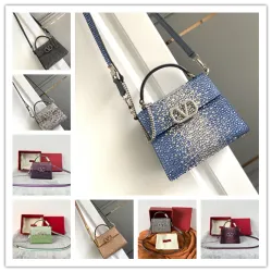 Valentino 1996 VSling Mini Crystal Handbag VLogo Magnetic Closure Crossbody Bag #A67483