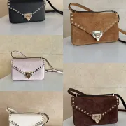 Valentino 2027 Rockstud Grainy Leather Shoulder Crossbody Bag #A67482