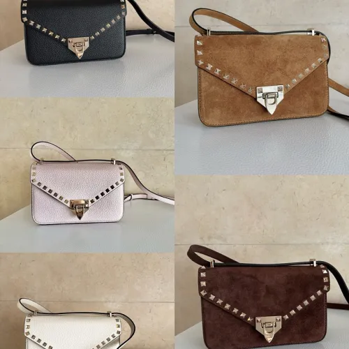 Valentino 2027 Rockstud Grainy Leather Shoulder Crossbody Bag #A67482