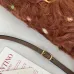Valentino 22117 26SS Faux Fur Crystal Embellished V Logo Underarm Shoulder Handbag #B66001