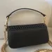 Valentino 6609 VLogo Woven Leather Shoulder Bag Detachable Chain Strap #A67481
