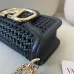 Valentino 6609 VLogo Woven Leather Shoulder Bag Detachable Chain Strap #A67481