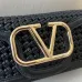 Valentino 6609 VLogo Woven Leather Shoulder Bag Detachable Chain Strap #A67481