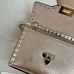 Valentino Rockstud Metallic Leather Envelope Crossbody Bag 22.5×5×16cm #B65022