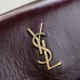 SAINT LAURENT Cassandra Envelope Clutch – Burgundy Smooth Leather with Gold YSL Logo (Detachable Chain Strap) #B58776