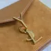 SAINT LAURENT Cassandra Envelope Crossbody Bag Set – Tan Leather-Suede & Black Velvet with Gold YSL Logo (Detachable Chain Strap) #B58765