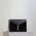 SAINT LAURENT Cassandra Envelope Crossbody Bag Set – Tan Leather-Suede & Black Velvet with Gold YSL Logo (Detachable Chain Strap) #B58765