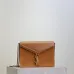 SAINT LAURENT Cassandra Envelope Crossbody Bag Set – Tan Leather-Suede & Black Velvet with Gold YSL Logo (Detachable Chain Strap) #B58765