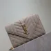SAINT LAURENT Cassandra Envelope Crossbody Bag Set – Tan Leather-Suede & Black Velvet with Gold YSL Logo (Detachable Chain Strap) #B58766