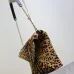 SAINT LAURENT Cassandra Envelope Shoulder Bag – Leopard-Print Calf Hair with Gold YSL Logo #B58756