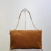 SAINT LAURENT Cassandra Large Envelope Shoulder Bag – Tan Suede with Gold YSL Logo (Detachable Chain Strap) #B58774