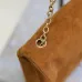 SAINT LAURENT Cassandra Large Envelope Shoulder Bag – Tan Suede with Gold YSL Logo (Detachable Chain Strap) #B58774