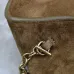 SAINT LAURENT Cassandre Envelope Chain Pouch – Camel Suede Leather with Gold YSL Logo #B58753