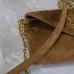 SAINT LAURENT Cassandre Envelope Chain Pouch – Camel Suede Leather with Gold YSL Logo #B58753