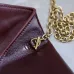 SAINT LAURENT Cassandre Envelope Chain Pouch – Hot Wine Lambskin Leather with Gold YSL Logo #B58752