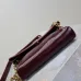 SAINT LAURENT Cassandre Envelope Chain Pouch – Hot Wine Lambskin Leather with Gold YSL Logo #B58752