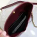 SAINT LAURENT Cassandre Envelope Chain Pouch – Hot Wine Lambskin Leather with Gold YSL Logo #B58752