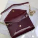 SAINT LAURENT Cassandre Envelope Chain Pouch – Hot Wine Lambskin Leather with Gold YSL Logo #B58752