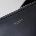 SAINT LAURENT Le 5 à 7 Hobo Bag Set – Black Haircalf with Matching Pouch & Gold YSL Logo (Adjustable Strap) #B58762