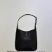 SAINT LAURENT Le 5 à 7 Hobo Bag Set – Black Haircalf with Matching Pouch & Gold YSL Logo (Adjustable Strap) #B58762