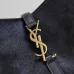 SAINT LAURENT Le 5 à 7 Hobo Bag Set – Black Haircalf with Matching Pouch & Gold YSL Logo (Adjustable Strap) #B58762