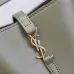 SAINT LAURENT Le 5 à 7 Small Bucket Bag – Olive Green Smooth Leather with Gold YSL Logo (Adjustable Crossbody Strap) #B58773