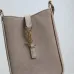 SAINT LAURENT Le 5 à 7 Small Bucket Bag – Taupe Suede Leather with Gold YSL Logo (Adjustable Crossbody Strap) #B58759