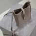 SAINT LAURENT Le 5 à 7 Small Bucket Bag – Taupe Suede Leather with Gold YSL Logo (Adjustable Crossbody Strap) #B58759