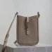 SAINT LAURENT Le 5 à 7 Small Bucket Bag – Taupe Suede Leather with Gold YSL Logo (Adjustable Crossbody Strap) #B58759
