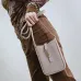 SAINT LAURENT Le 5 à 7 Small Bucket Bag – Taupe Suede Leather with Gold YSL Logo (Adjustable Crossbody Strap) #B58759