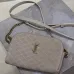 SAINT LAURENT Le 5 à 7 Small Bucket Bag – Taupe Suede Leather with Gold YSL Logo (Adjustable Crossbody Strap) #B58760