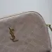 SAINT LAURENT Le 5 à 7 Small Bucket Bag – Taupe Suede Leather with Gold YSL Logo (Adjustable Crossbody Strap) #B58760
