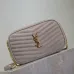 SAINT LAURENT Lou Camera Crossbody Bag – Dusty Beige Suede with Diagonal Quilt & Gold YSL Logo (Chain Strap) #B58763