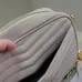 SAINT LAURENT Lou Camera Crossbody Bag – Dusty Beige Suede with Diagonal Quilt & Gold YSL Logo (Chain Strap) #B58763