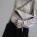 SAINT LAURENT Loulou Medium Shoulder Bag – Light Beige Suede with Chevron Quilt & Gold YSL Logo (Convertible Chain Strap) #B58764