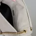 SAINT LAURENT Loulou Medium Shoulder Bag – Light Beige Suede with Chevron Quilt & Tone-On-Tone YSL Logo (Convertible Chain Strap) #B58767