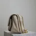 SAINT LAURENT Loulou Medium Shoulder Bag – Light Beige Suede with Chevron Quilt & Tone-On-Tone YSL Logo (Convertible Chain Strap) #B58767