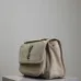 SAINT LAURENT Loulou Medium Shoulder Bag – Light Beige Suede with Chevron Quilt & Tone-On-Tone YSL Logo (Convertible Chain Strap) #B58767