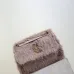 SAINT LAURENT Loulou Medium Shoulder Bag – Light Beige Suede with Chevron Quilt & Tone-On-Tone YSL Logo (Convertible Chain Strap) #B58768