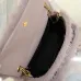 SAINT LAURENT Loulou Medium Shoulder Bag – Light Beige Suede with Chevron Quilt & Tone-On-Tone YSL Logo (Convertible Chain Strap) #B58768