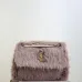 SAINT LAURENT Loulou Medium Shoulder Bag – Light Beige Suede with Chevron Quilt & Tone-On-Tone YSL Logo (Convertible Chain Strap) #B58768