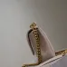 SAINT LAURENT Loulou Small Envelope Crossbody Bag – Blush Suede with Chevron Quilt & Gold YSL Logo (Detachable Chain Strap) #B58772